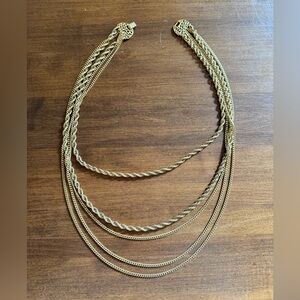 Elegant Gold Layered Necklace